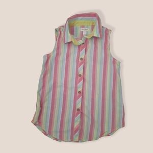 Cat & Jack Sleeveless Stripped Shirt || Size 7/8
